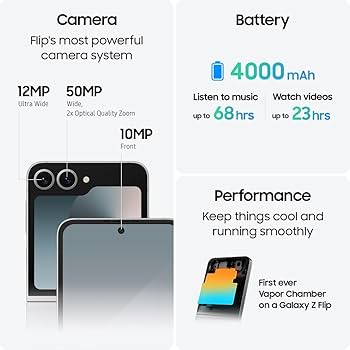 Samsung Galaxy Z Flip6, AI Smart Phone, Android Smartphone